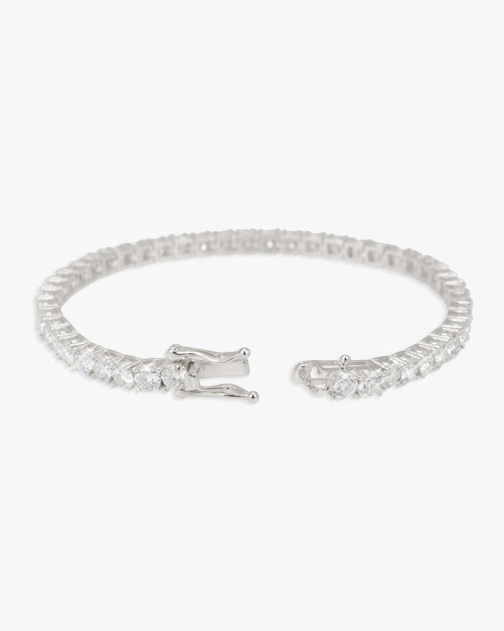 Moissanite Tennis Bracelet 14K Gold (ALL SIZES) - White Gold 4MM