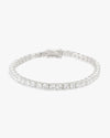 Moissanite Tennis Bracelet 14K Gold (ALL SIZES) - White Gold 4MM