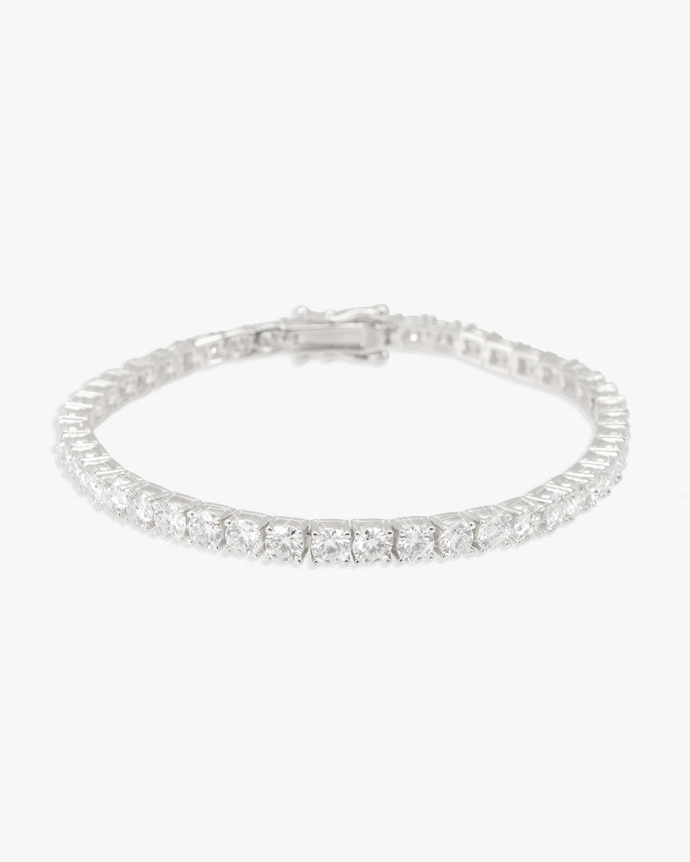 Moissanite Tennis Bracelet 14K Gold (ALL SIZES) - White Gold 4MM
