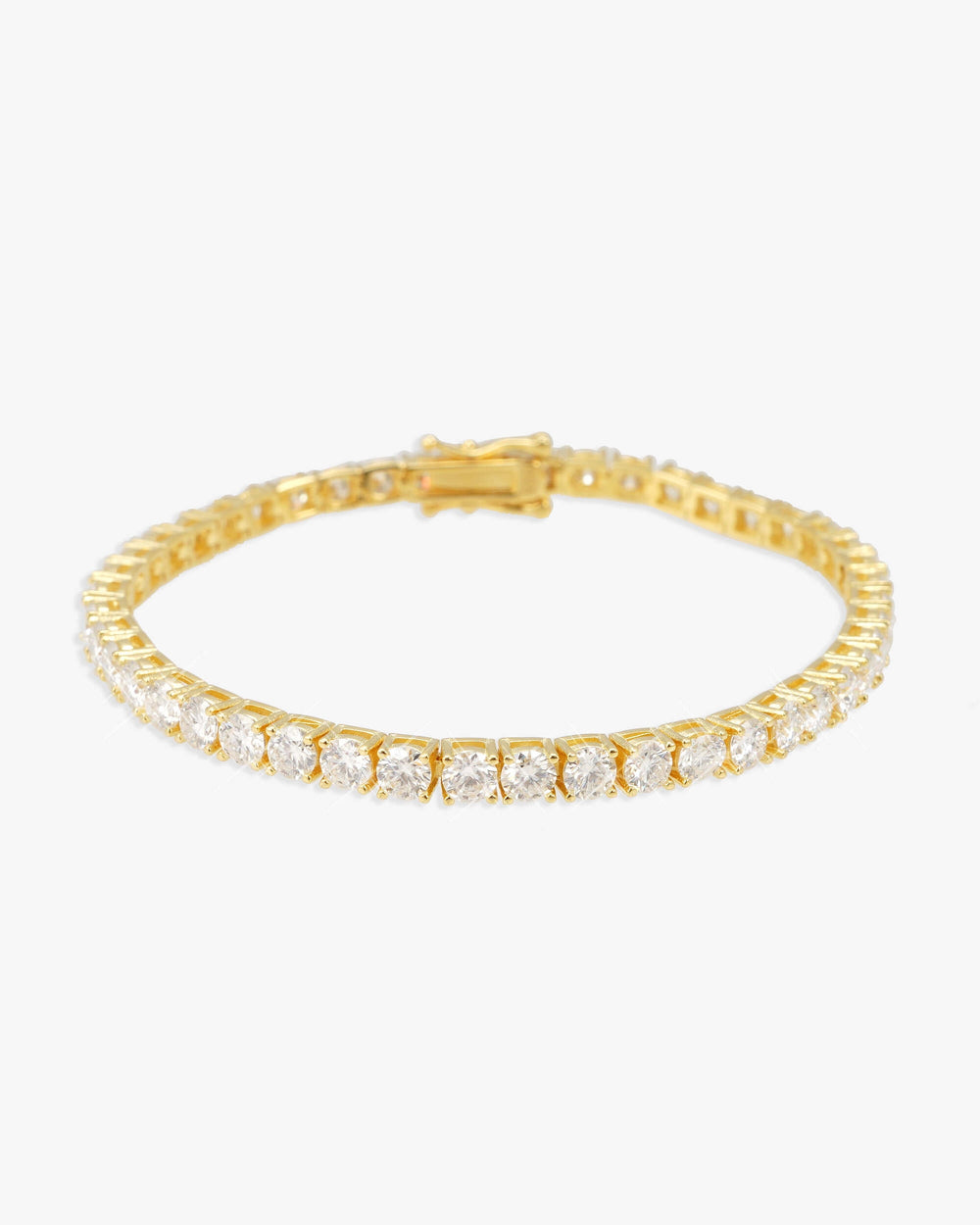 Moissanite Tennis Bracelet 14K Gold (ALL SIZES) - Yellow Gold 4MM