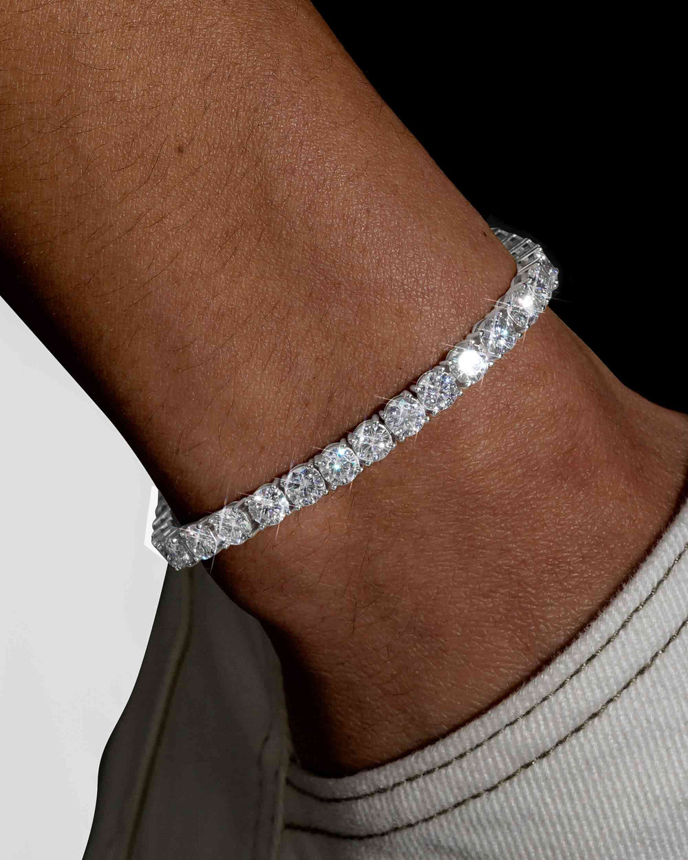 s925 moissanite tennis bracelet 14k gold icecartel 5mm white model