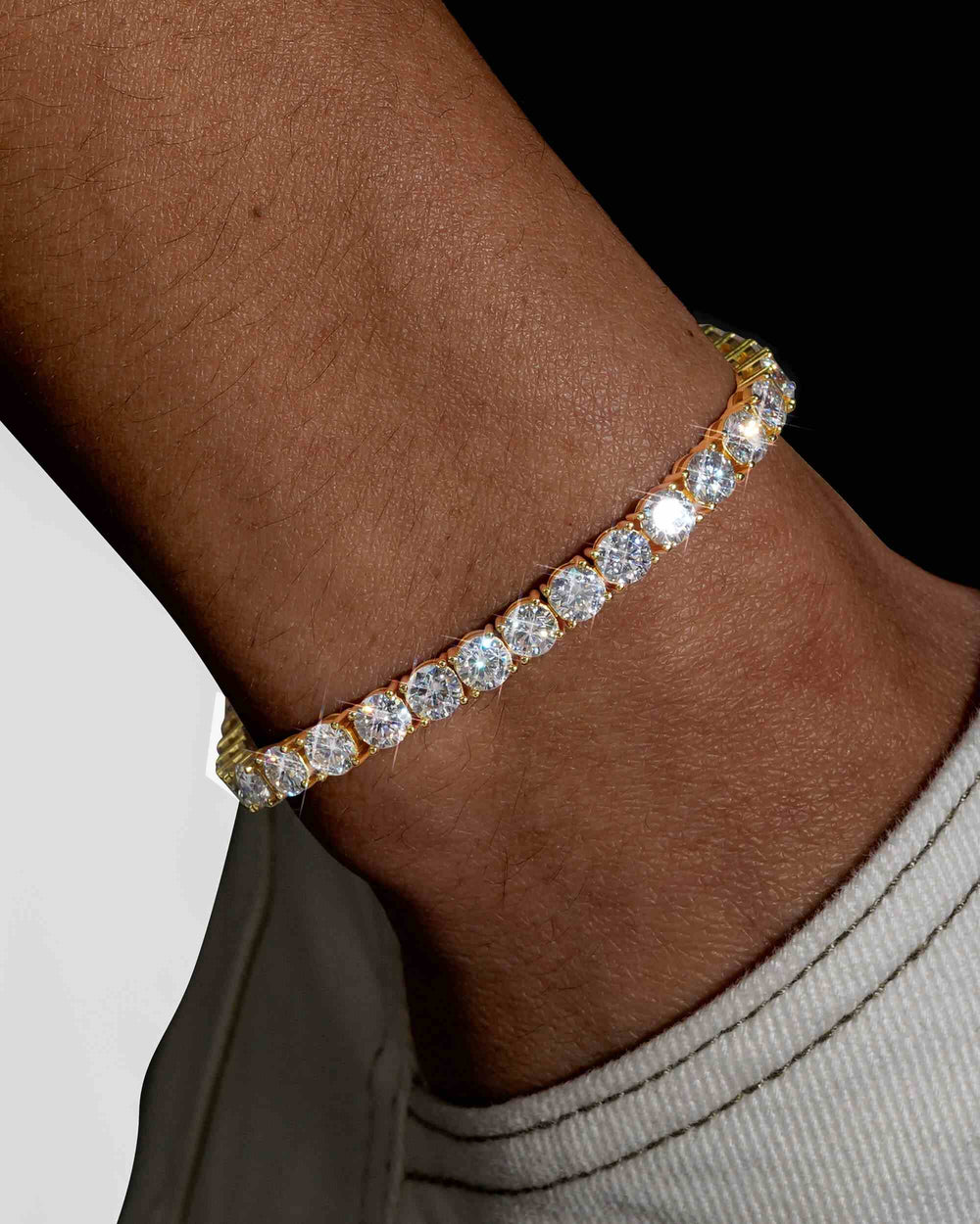 Moissanite Tennis Bracelet 14K Gold (ALL SIZES) - Yellow Gold 5MM