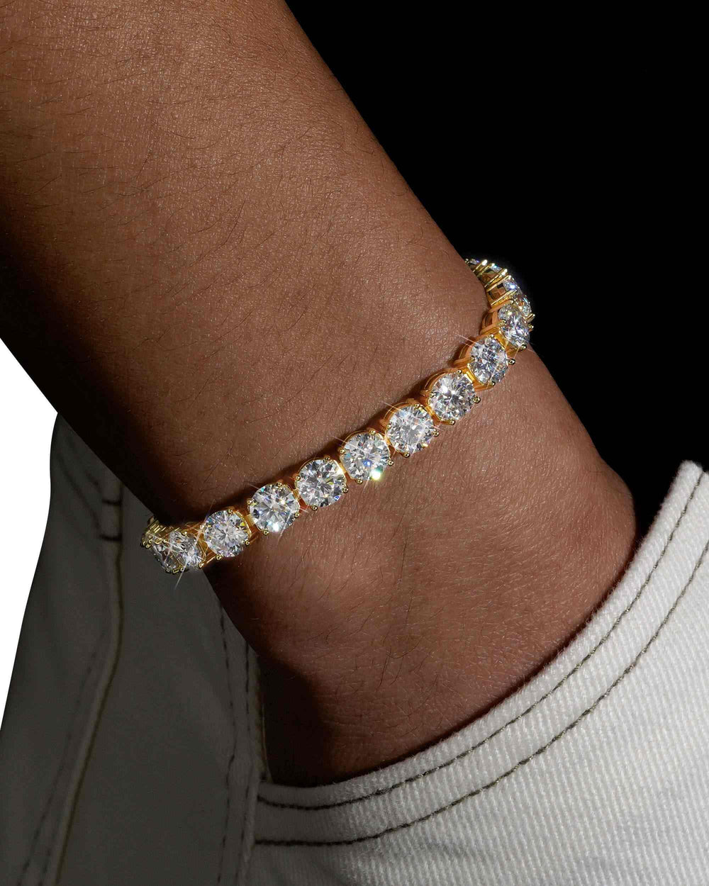Moissanite Tennis Bracelet 14K Gold (ALL SIZES) - Yellow Gold 6MM