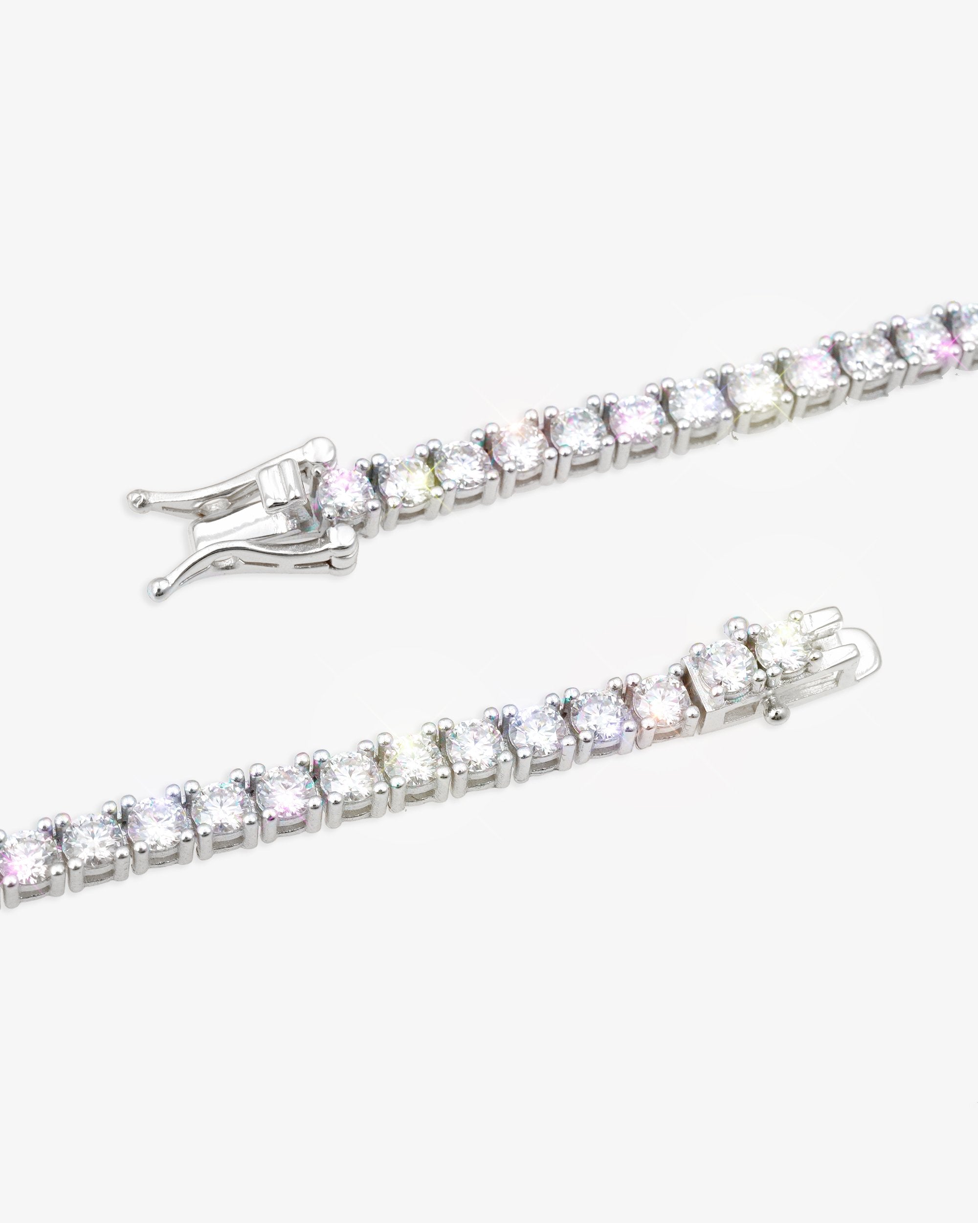 3mm Moissanite Tennis Chain + FREE Tennis Bracelet 14K Gold