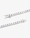 S925 Silver Moissanite Tennis Chain 14K Gold (ALL SIZES) - White Gold 3MM
