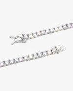 S925 Silver Moissanite Tennis Chain 14K Gold (ALL SIZES) - White Gold 3MM