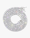 S925 Silver Moissanite Tennis Chain 14K Gold (ALL SIZES) - White Gold 3MM