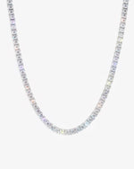 S925 Silver Moissanite Tennis Chain 14K Gold (ALL SIZES) - White Gold 3MM