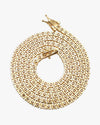 S925 Silver Moissanite Tennis Chain 14K Gold (ALL SIZES) - Yellow Gold 3MM