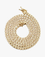 S925 Silver Moissanite Tennis Chain 14K Gold (ALL SIZES) - Yellow Gold 3MM
