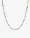 S925 Silver Moissanite Tennis Chain 14K Gold (ALL SIZES) - Yellow Gold 3MM