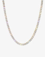 S925 Silver Moissanite Tennis Chain 14K Gold (ALL SIZES) - Yellow Gold 3MM