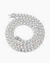 S925 Silver Moissanite Tennis Chain 14K Gold (ALL SIZES) - White Gold 5MM