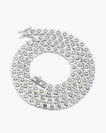 S925 Silver Moissanite Tennis Chain 14K Gold (ALL SIZES) - White Gold 5MM