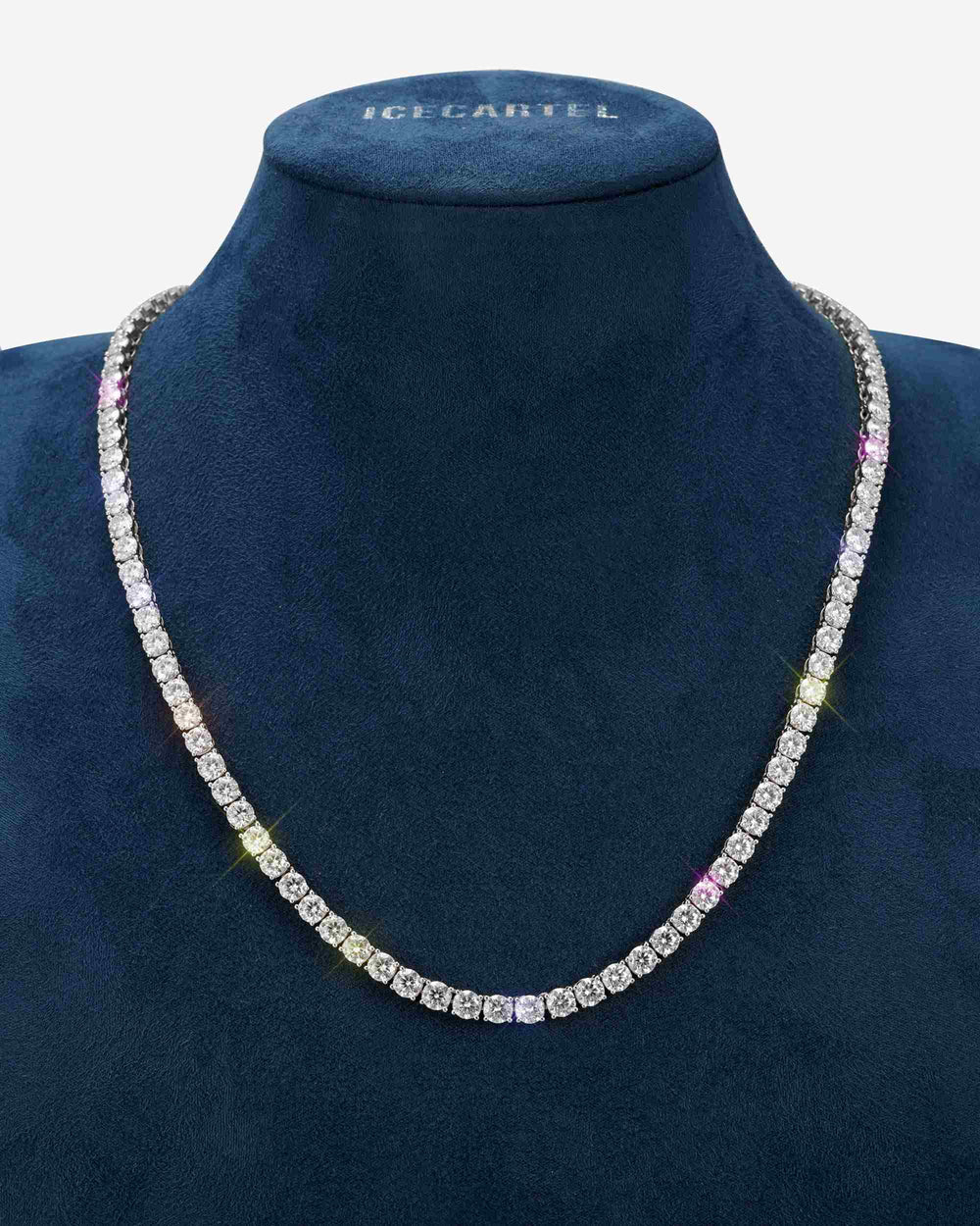 S925 Silver Moissanite Tennis Chain 14K Gold (ALL SIZES) - White Gold 5MM