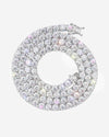 S925 Silver Moissanite Tennis Chain 14K Gold (ALL SIZES) - White Gold 5MM