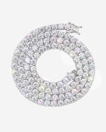 S925 Silver Moissanite Tennis Chain 14K Gold (ALL SIZES) - White Gold 5MM