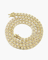 S925 Silver Moissanite Tennis Chain 14K Gold (ALL SIZES) - Yellow Gold 5MM