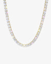 S925 Silver Moissanite Tennis Chain 14K Gold (ALL SIZES) - Yellow Gold 5MM