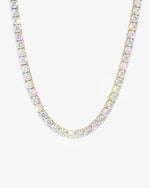 S925 Silver Moissanite Tennis Chain 14K Gold (ALL SIZES) - Yellow Gold 5MM