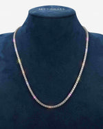 S925 Silver Moissanite Tennis Chain 14K Gold (ALL SIZES) - White Gold 3MM