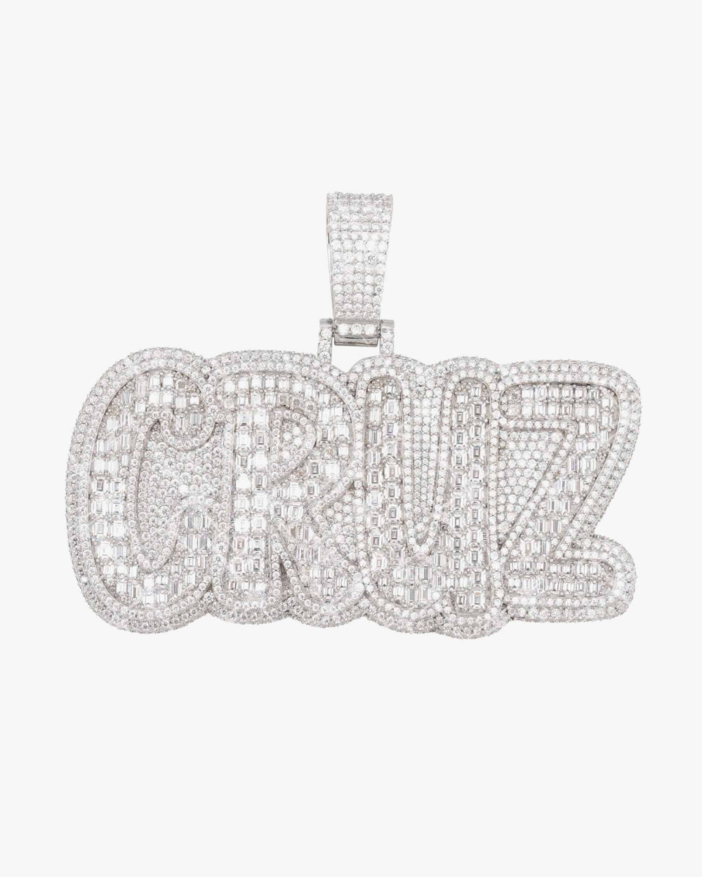 santa cruz custom moissanite name pendant 14k gold icecartel main