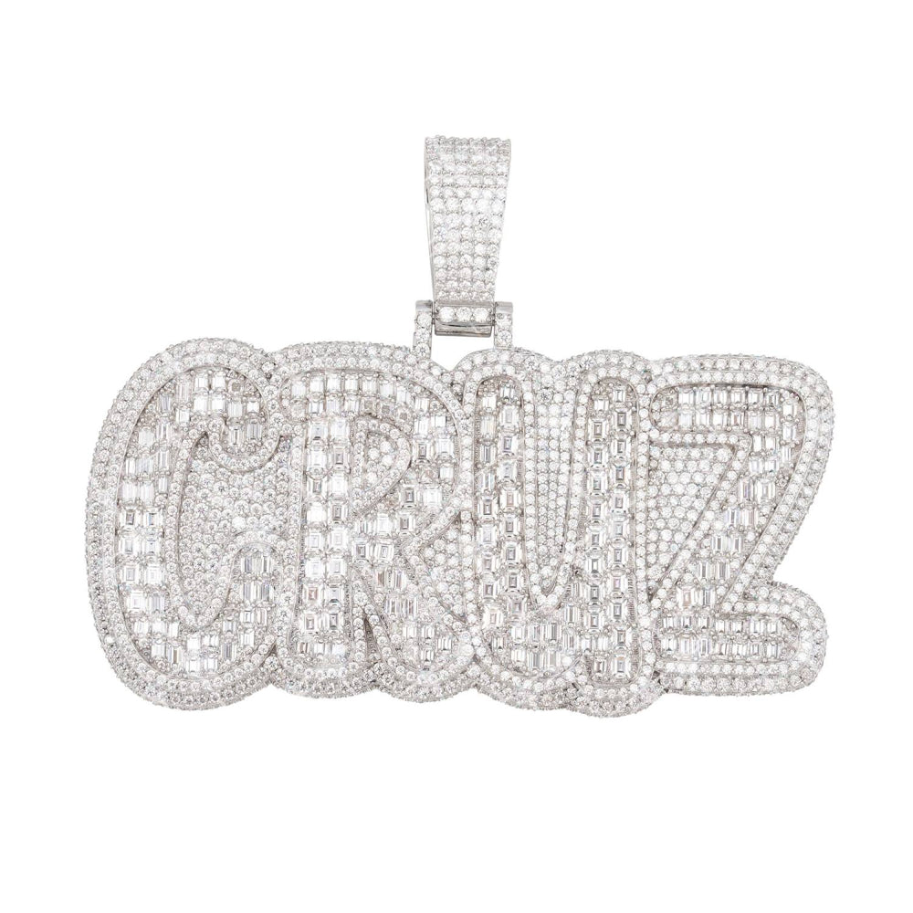 santa cruz custom moissanite name pendant 14k gold icecartel main