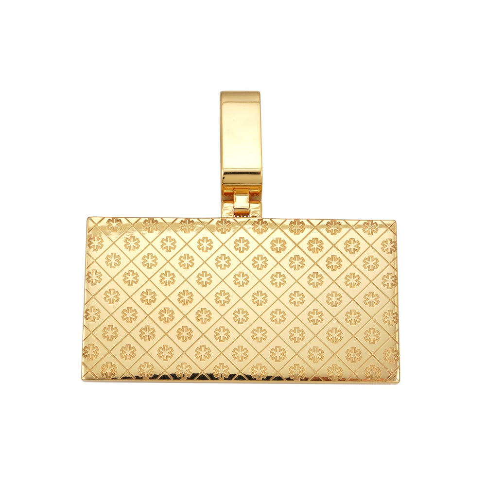 sauce custom name moissanite pendant 14k gold ICECARTEL back