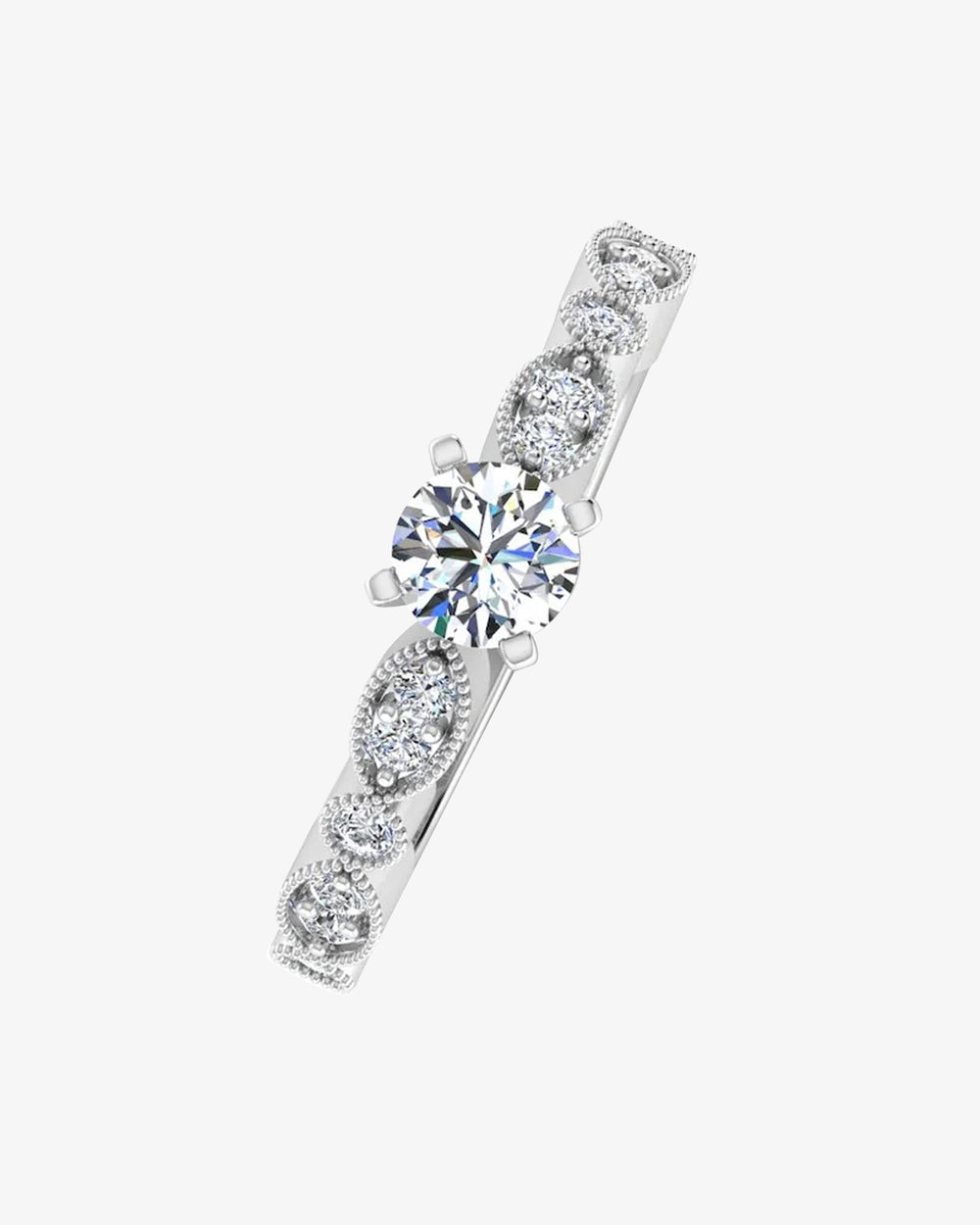 scalloped design moissanite engagement ring icecartel i