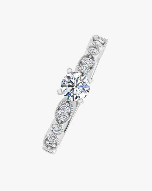 scalloped design moissanite engagement ring icecartel i