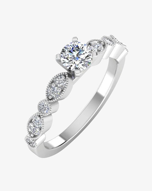 scalloped design moissanite engagement ring icecartel main