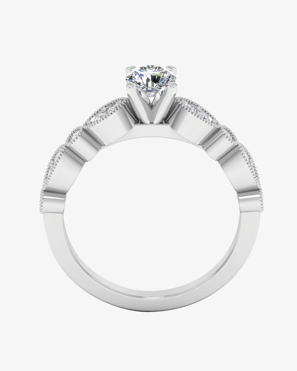 scalloped design moissanite engagement ring icecartel