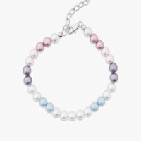 bracelet en perles semi bleues