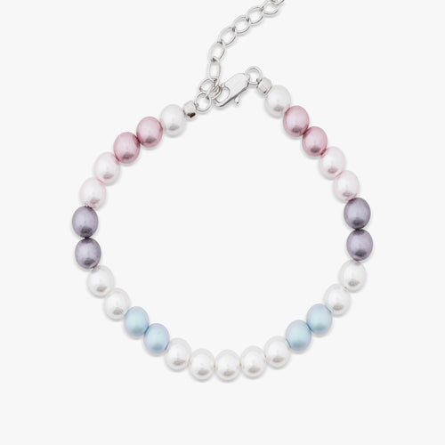 bracelet en perles semi bleues