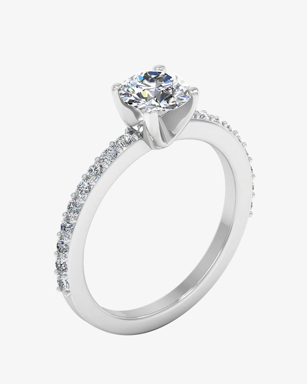semi eternity moissanite brilliant cut engagement ring icecartel angle