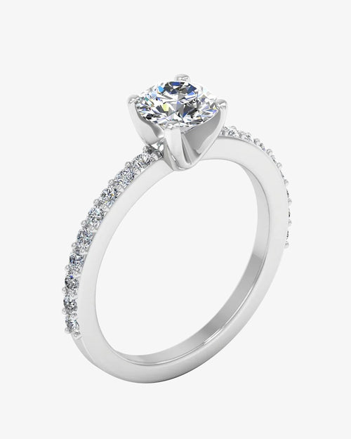semi eternity moissanite brilliant cut engagement ring icecartel angle