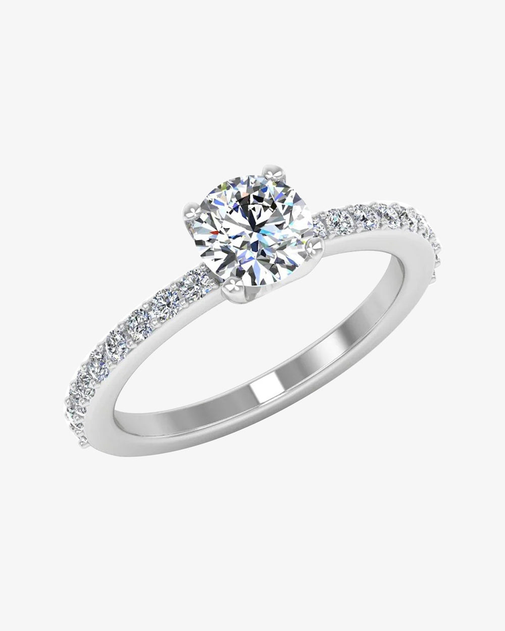 semi eternity moissanite brilliant cut engagement ring icecartel main