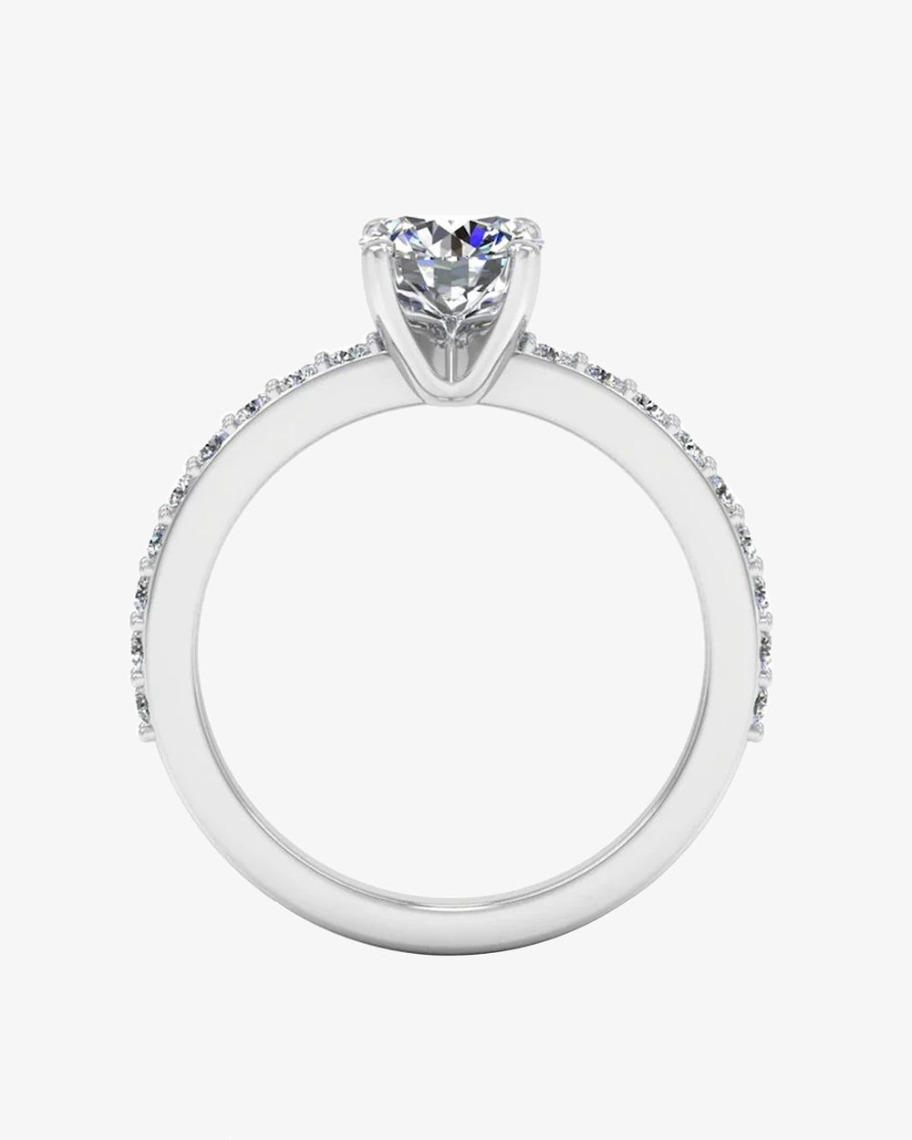 semi eternity moissanite brilliant cut engagement ring icecartel o