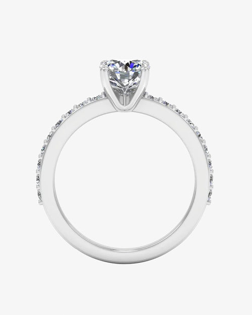 semi eternity moissanite brilliant cut engagement ring icecartel o