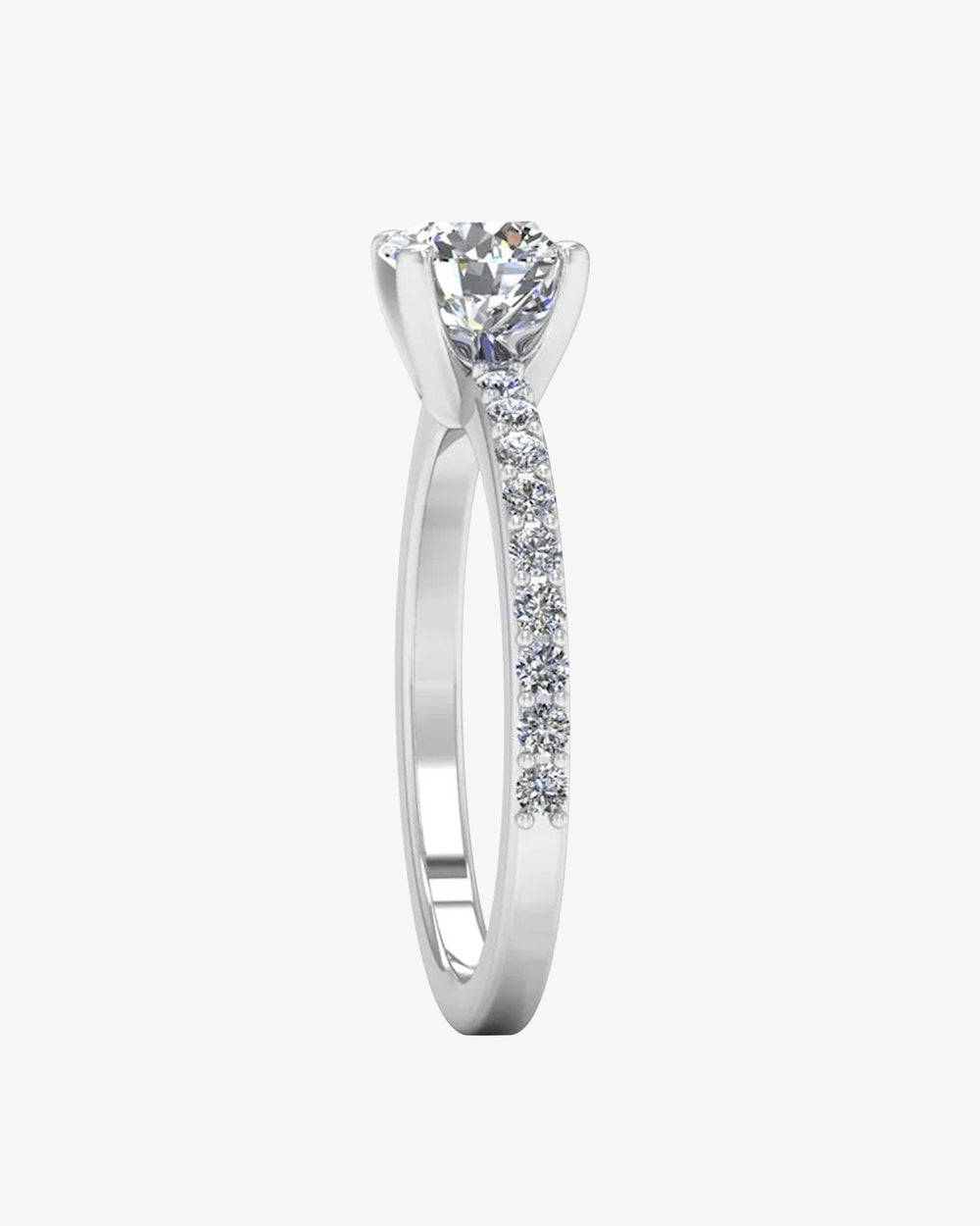 semi eternity moissanite brilliant cut engagement ring icecartel side