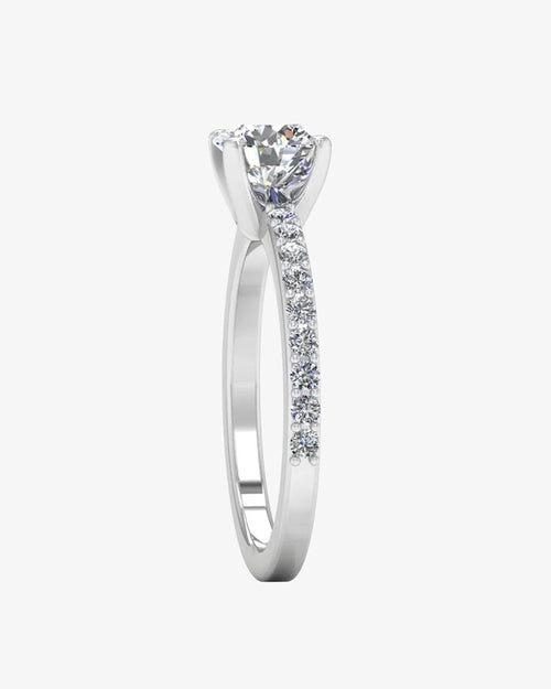 semi eternity moissanite brilliant cut engagement ring icecartel side