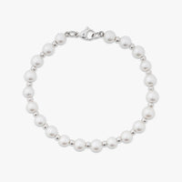 Bracelet de perles semi-métalliques