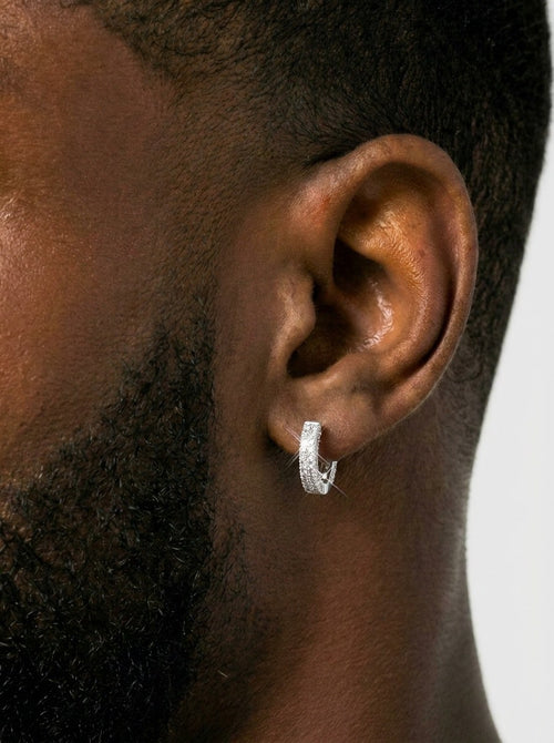 side halo moissanite earrings 14k gold icecartel model