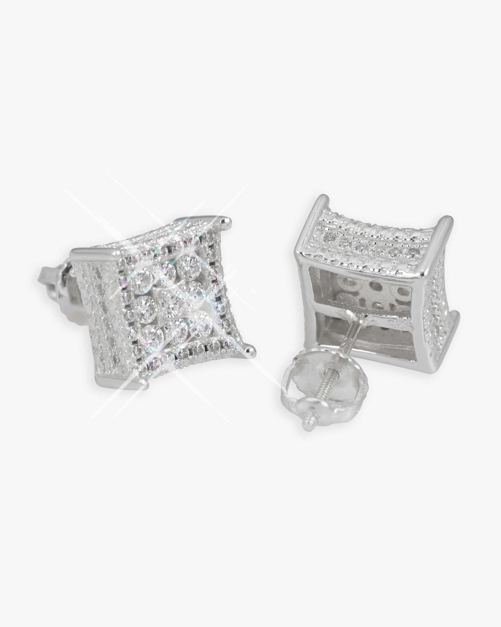 side halo square moissanite earrings 14k gold icecartel com
