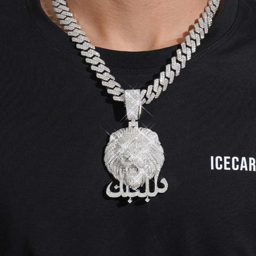 simba custom moissanite pendant 14k gold icecartel model