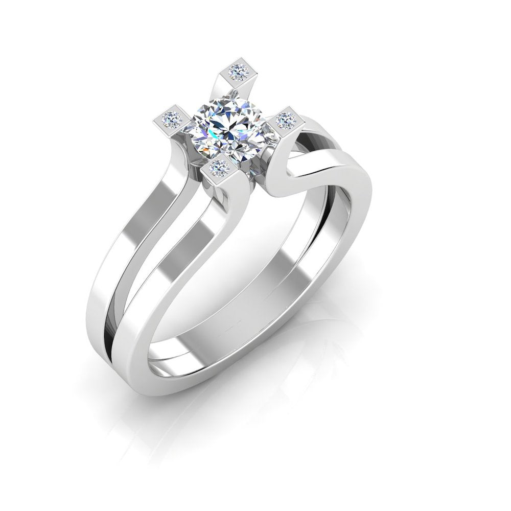Simplistic Split Shank Moissanite Engagement Ring
