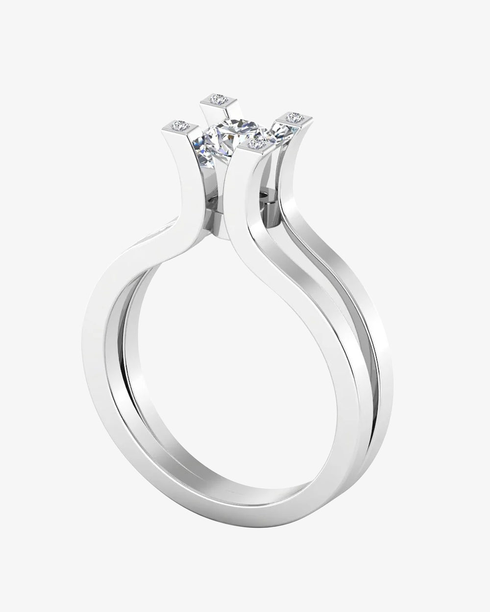 simplistic split shank moissanite engagement ring icecartel angle