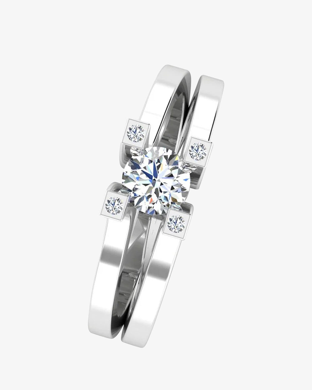 simplistic split shank moissanite engagement ring icecartel i