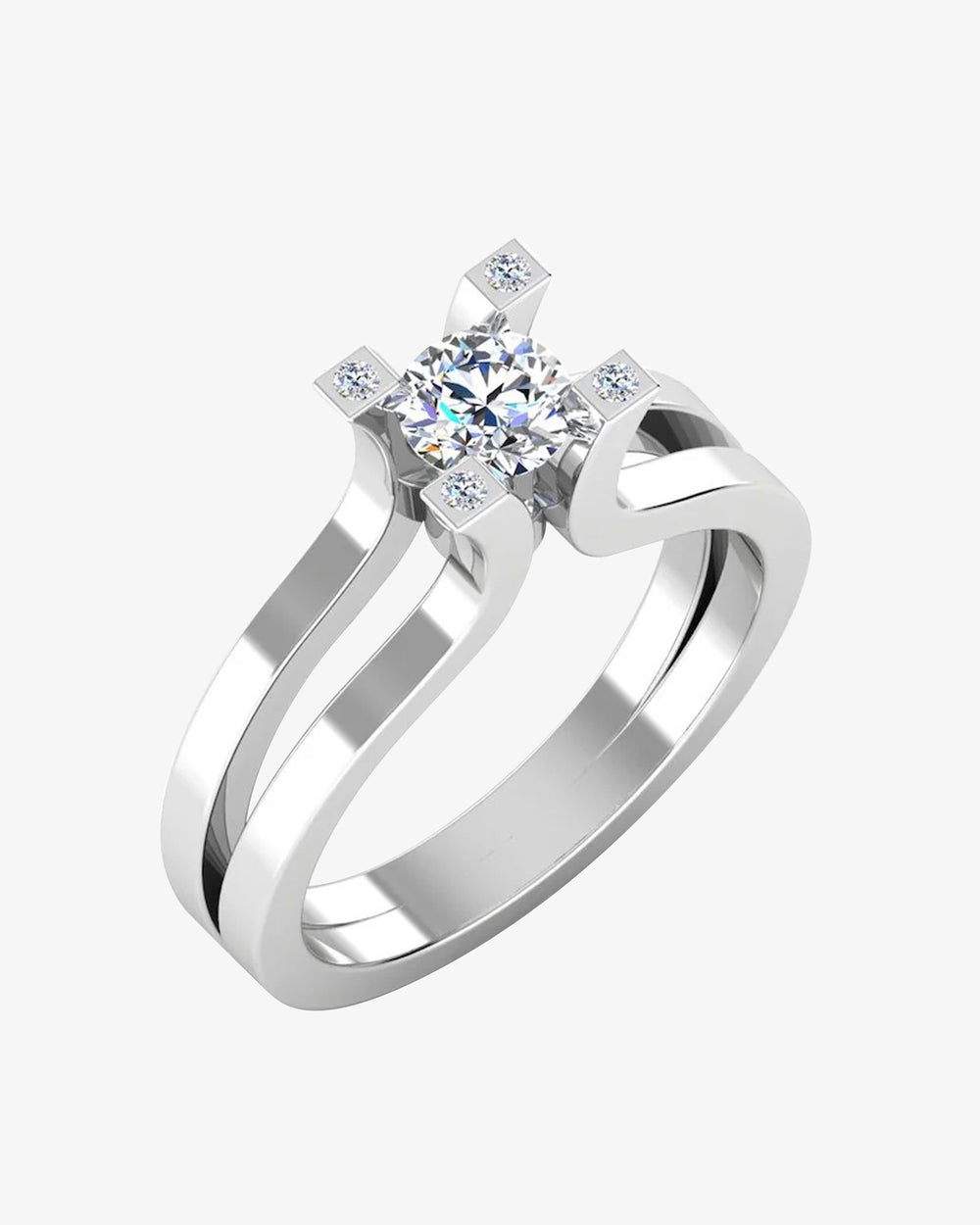 simplistic split shank moissanite engagement ring icecartel main