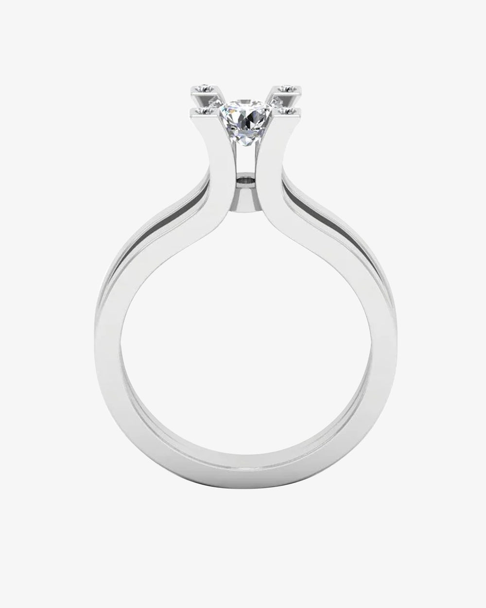 simplistic split shank moissanite engagement ring icecartel o